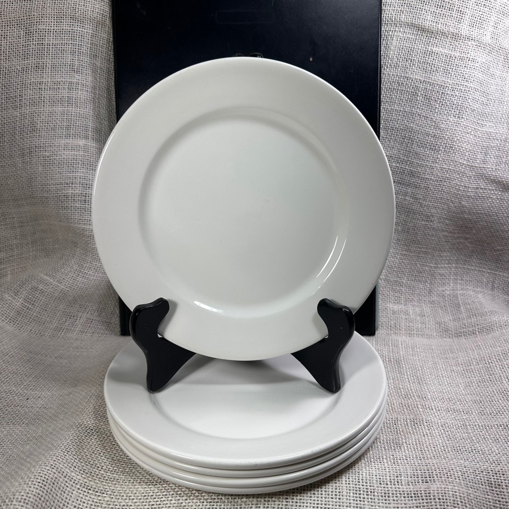 Set of 5 Dudson Finest Vitrified White Salad Plates 8.25 Restaurant Ware England